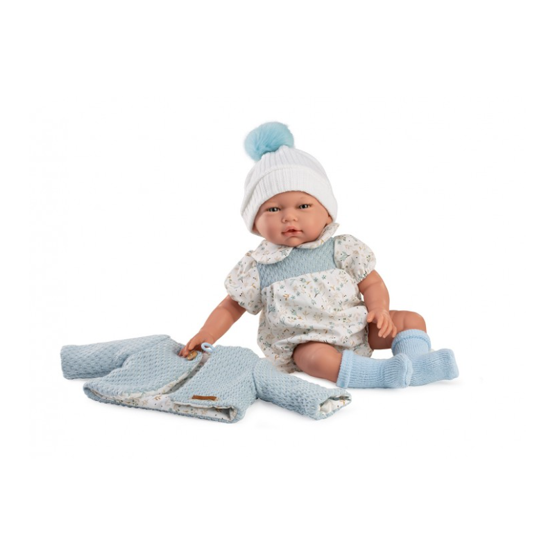 Muñeca Con Peso Julen, Pelele Azul