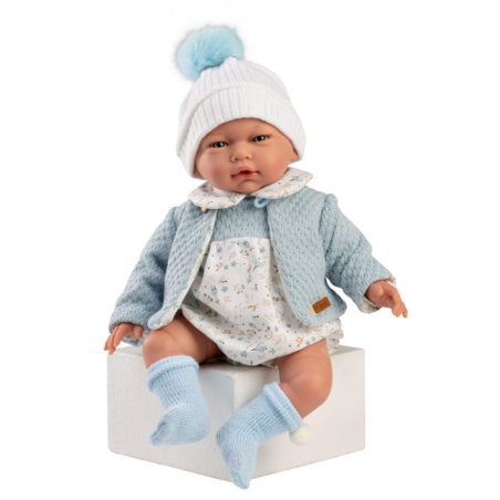 Muñeca Con Peso Julen, Pelele Azul