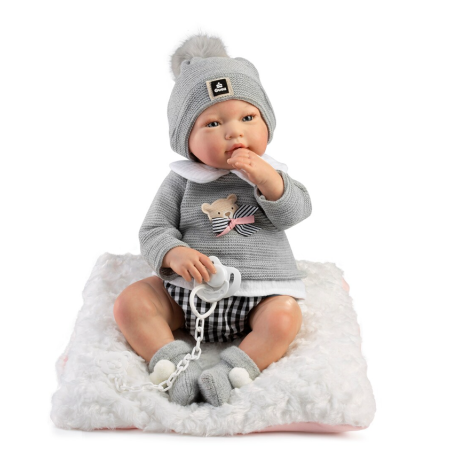 Reborn Álex Jersey Gris Y Pololo Gris