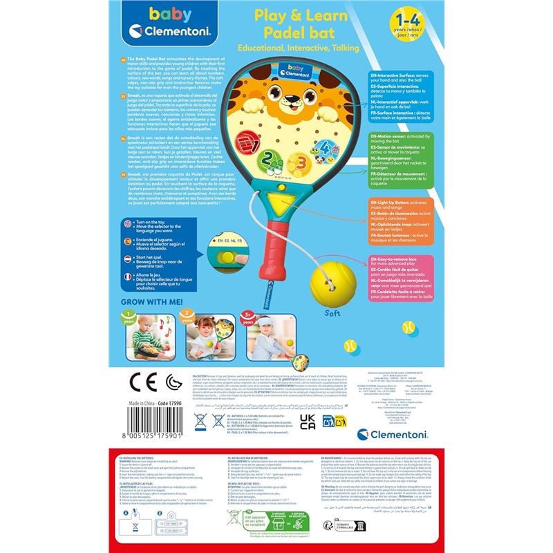 Clementoni Raqueta Interactiva Pádel
