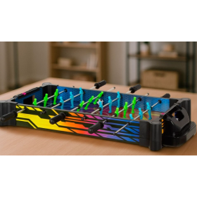 Mesa Futbolín Y Air Hockey Neon 2 En 1 Reversible 2