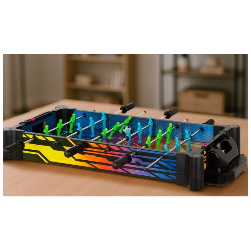 Mesa Futbolín Y Air Hockey Neon 2 En 1 Reversible