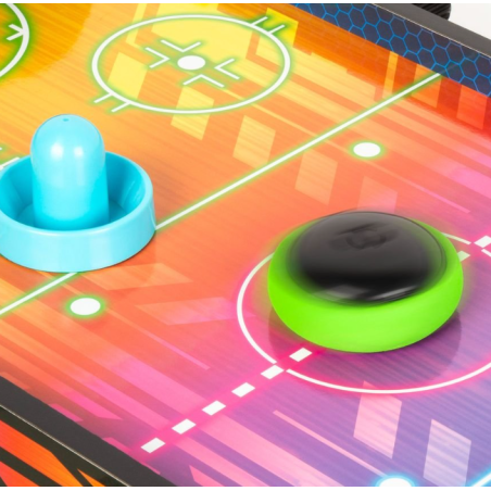 Mesa Futbolín Y Air Hockey Neon 2 En 1 Reversible