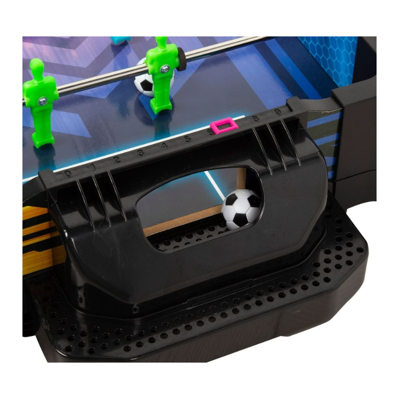 Mesa Futbolín Y Air Hockey Neon 2 En 1 Reversible