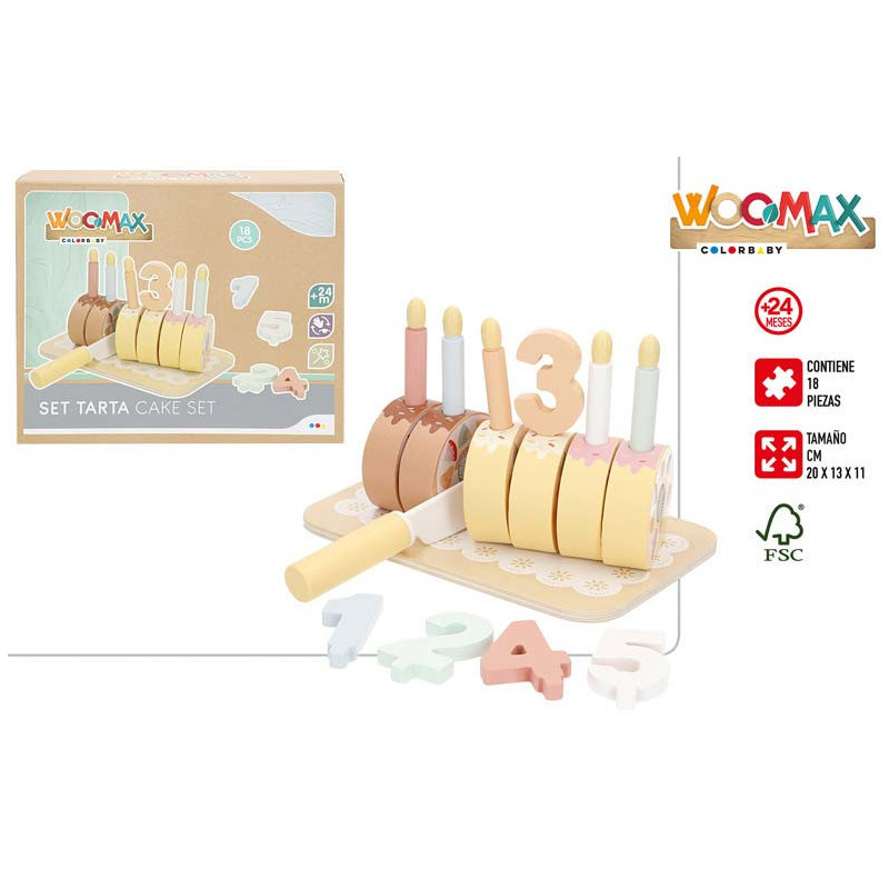 Woomax Set Tarta De Madera +24M