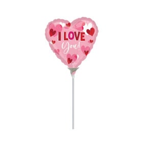Globo Corazón Rosa I Love You