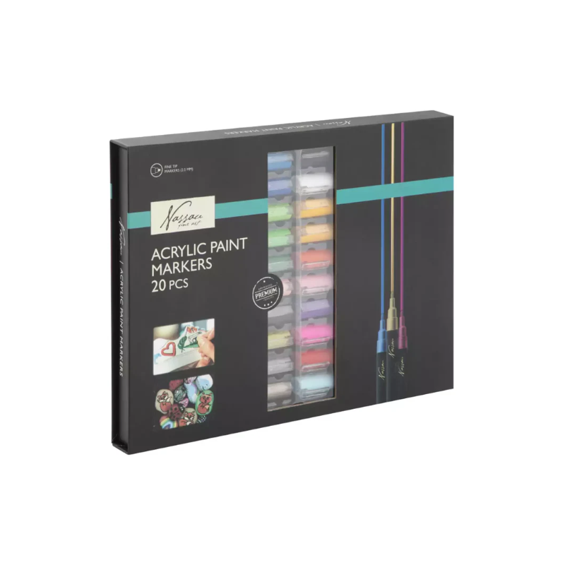 Set 20 Marcadores Acrílicos Nassau