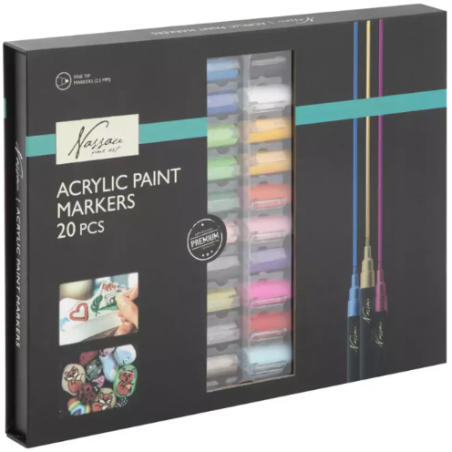 Set 20 Marcadores Acrílicos Nassau