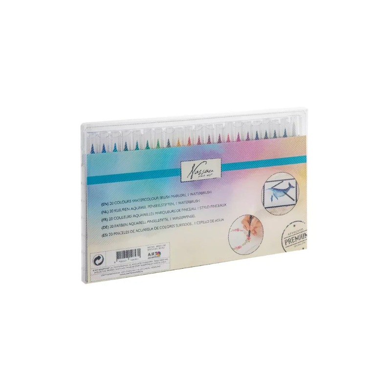 Estuche 20 Rotuladores Pincel Aquarel