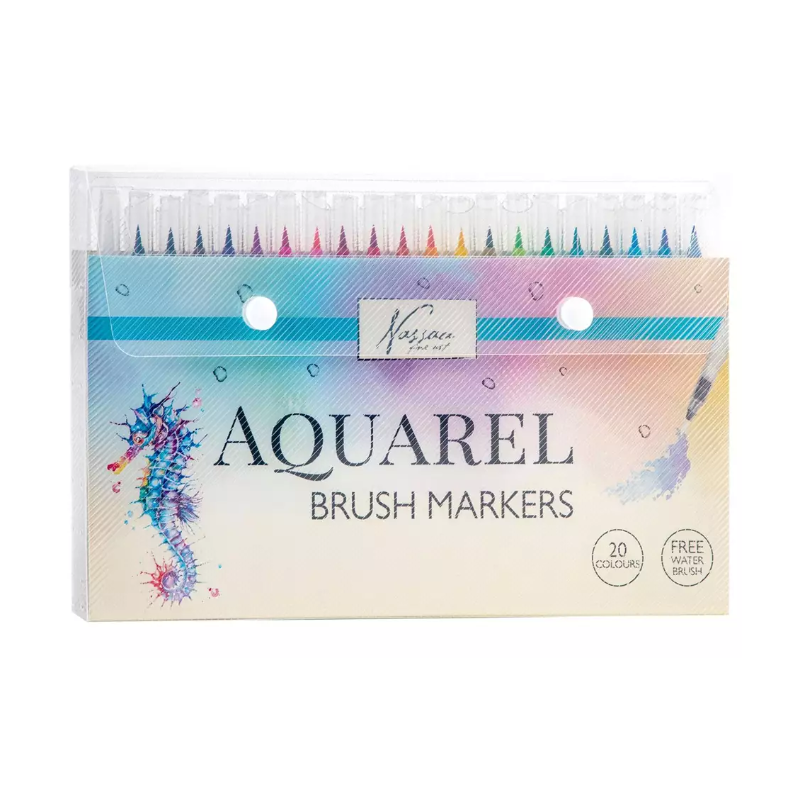 Estuche 20 Rotuladores Pincel Aquarel