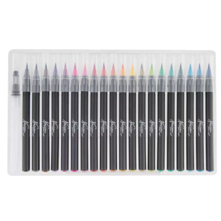 Estuche 20 Rotuladores Pincel Aquarel
