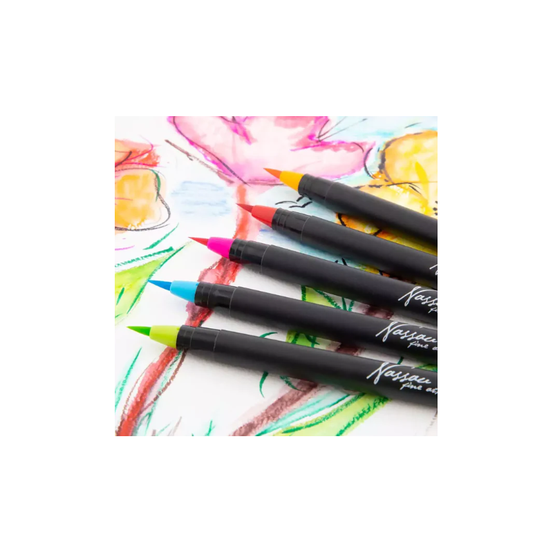 Estuche 20 Rotuladores Pincel Aquarel