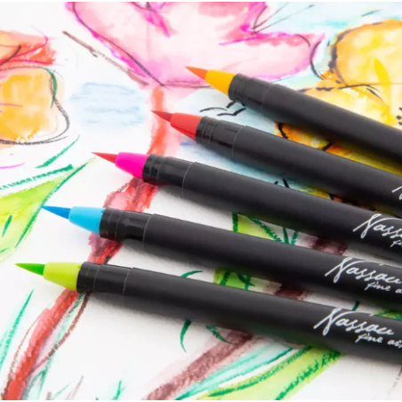 Estuche 20 Rotuladores Pincel Aquarel