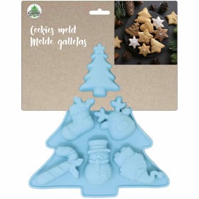 Molde Silicona 6 Galletas Árbol Navidad