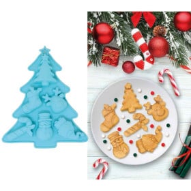 Molde Silicona 6 Galletas Árbol Navidad 2