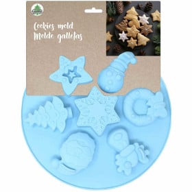 Molde Silicona 7 Galletas Bola Navidad