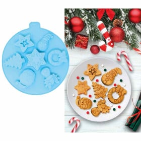 Molde Silicona 7 Galletas Bola Navidad 2
