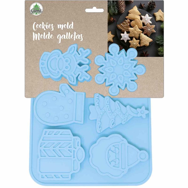 Molde Silicona 6 Galletas Rectangular