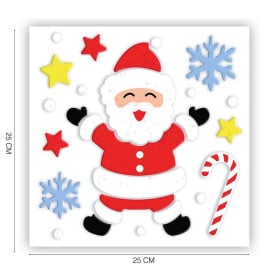 Decoración Gel Papá Noel 20x25 cm