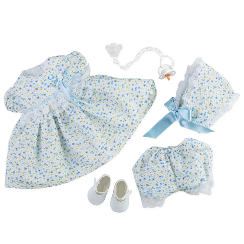 Vestido Muñeca Bebé Rosa 46 Cm