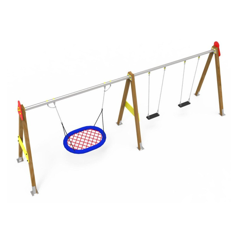 Columpio PERSÉPOLIS doble + asiento nido  