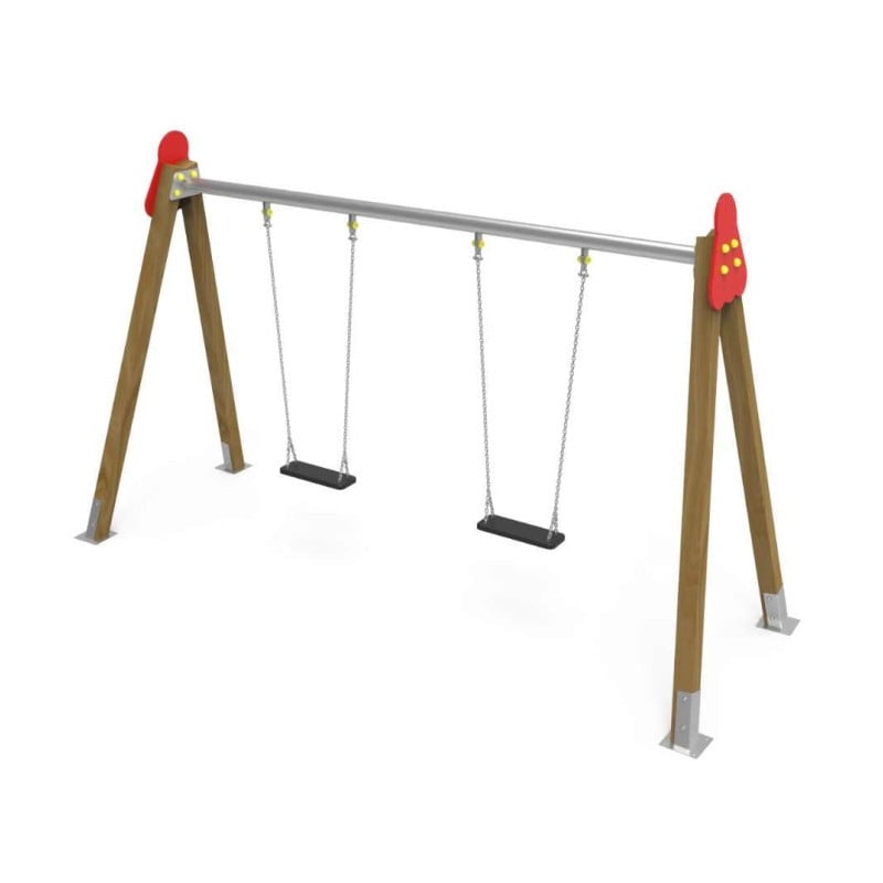 Columpio biplaza asientos planos  