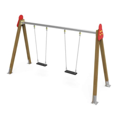 Columpio biplaza asientos planos  