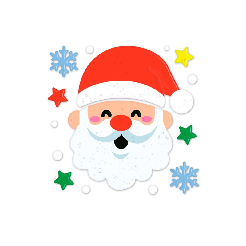 Decoración Gel Papá Noel 20x25 Cm