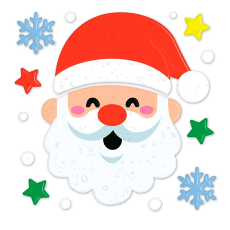 Decoración Gel Papá Noel 20x25 Cm