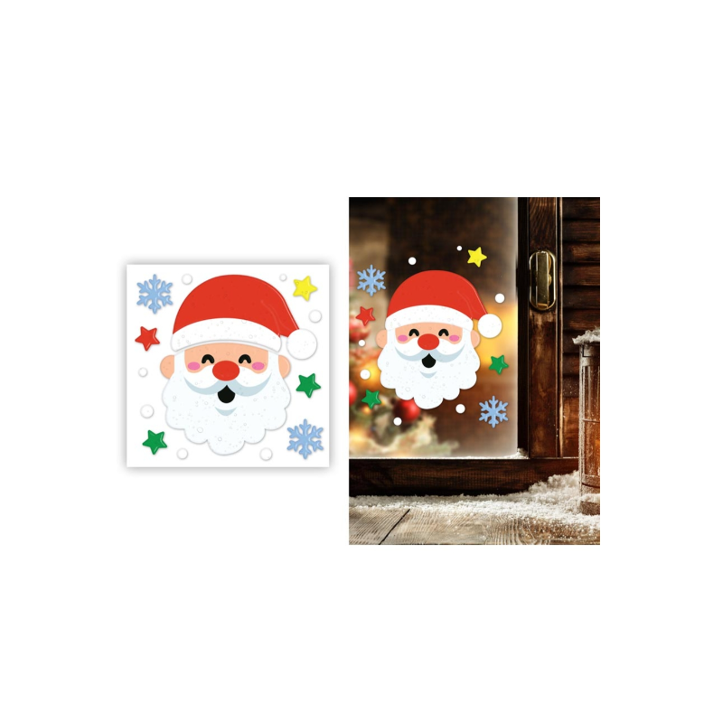 Decoración Gel Papá Noel 20x25 Cm