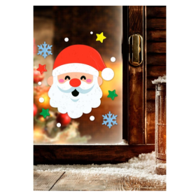 Decoración Gel Papá Noel 20x25 Cm