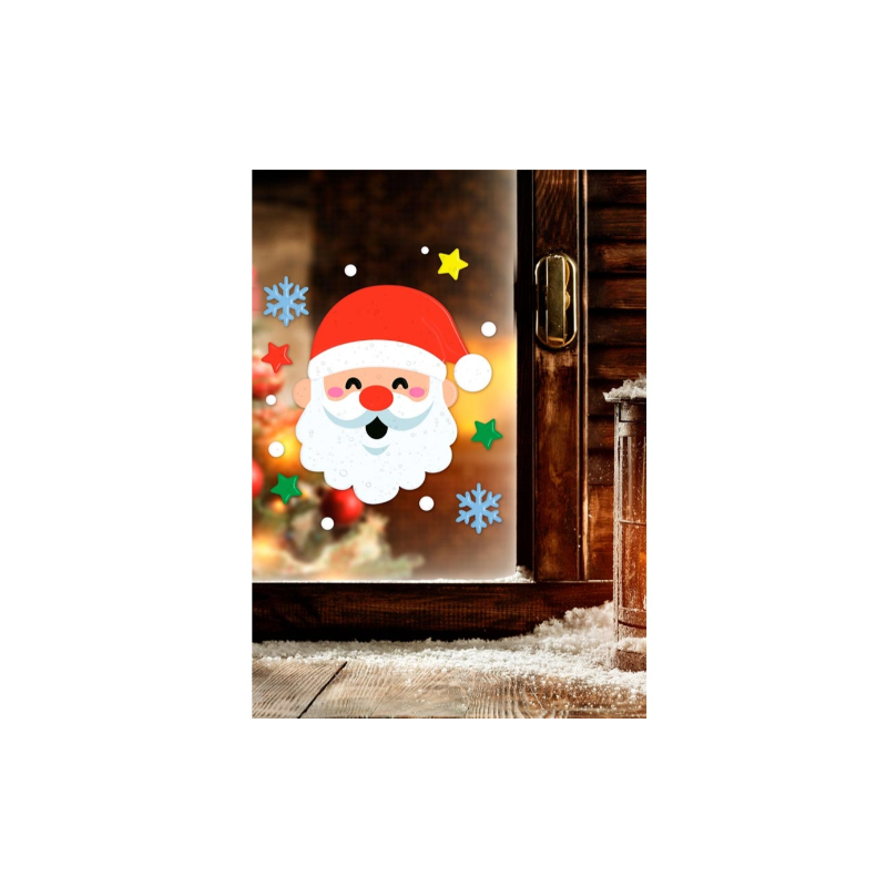 Decoración Gel Papá Noel 20x25 Cm