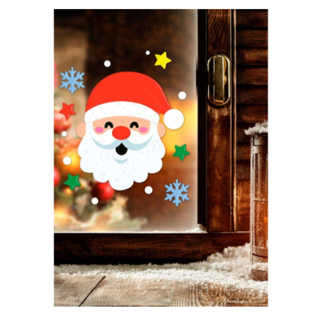 Decoración Gel Papá Noel 20x25 Cm