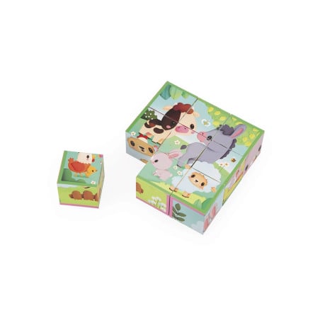 Rompecabezas 9 Cubos Animales