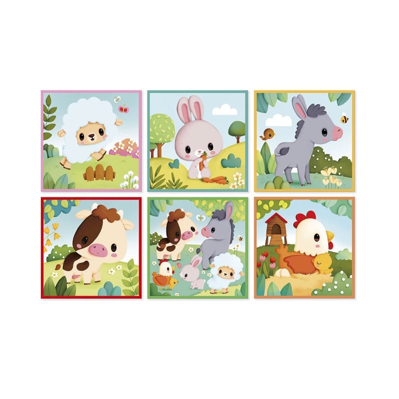 Rompecabezas 9 Cubos Animales