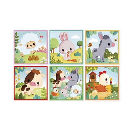 Rompecabezas 9 Cubos Animales