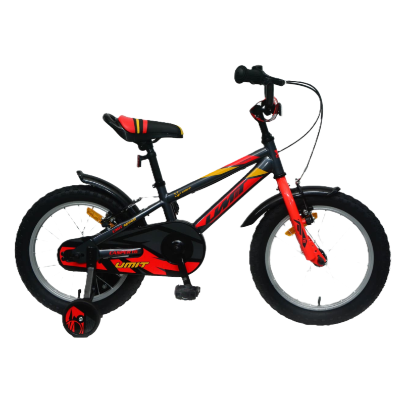Bicicleta Casper Gris/Rojo 16 Pulgadas 5-6 Años De UMIT