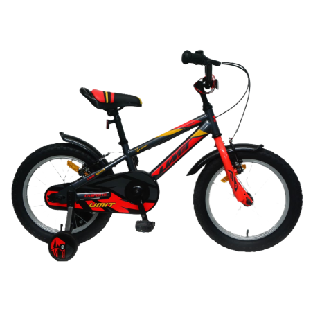Bicicleta Casper Gris/Rojo 16 Pulgadas 5-6 Años De UMIT