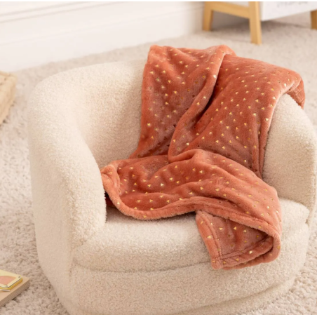 Manta Franela Terracota