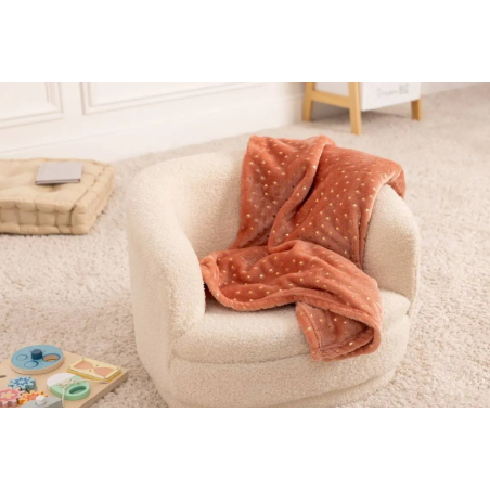 Manta Franela Terracota