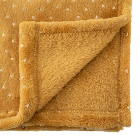 Manta Franela Dorada