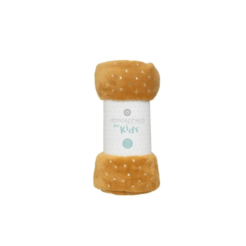 Manta Franela Dorada