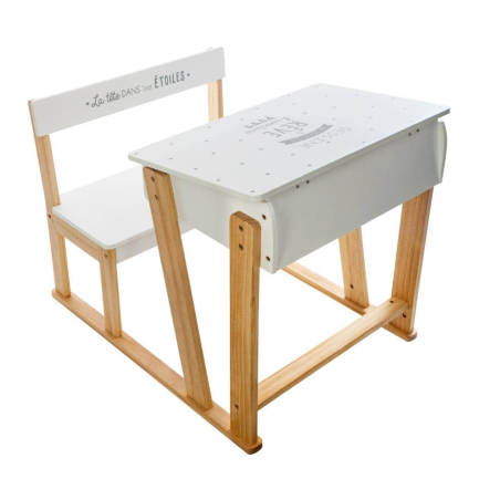 Pupitre Blanco Con Banco Madera  De Atmonsphera