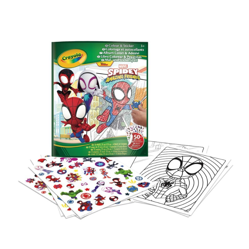 Spidey Libro Colorear + Stickers