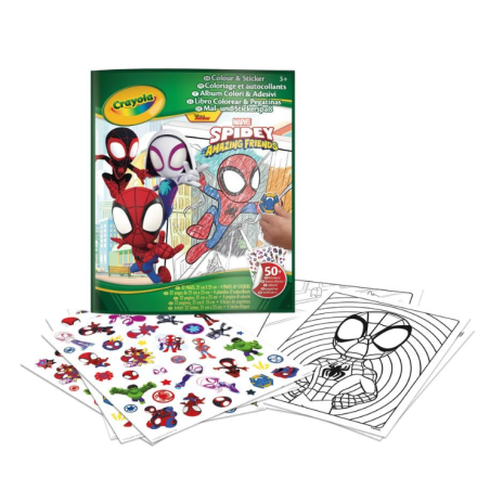 Spidey Libro Colorear + Stickers