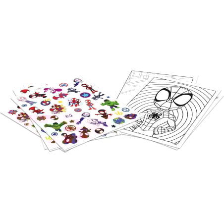 Spidey Libro Colorear + Stickers