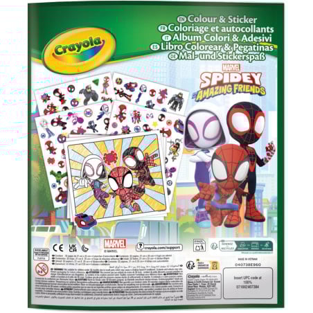 Spidey Libro Colorear + Stickers