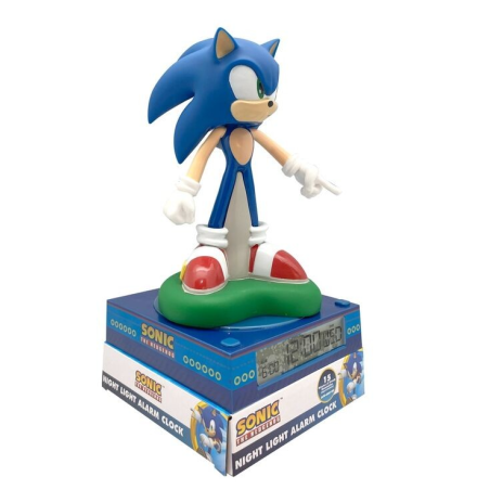 Lámpara 3D Con Despertador Sonic