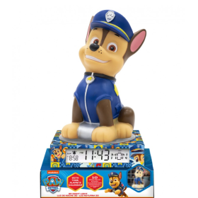 Lámpara 3D Con Despertador Patrulla Canina De Euroswan