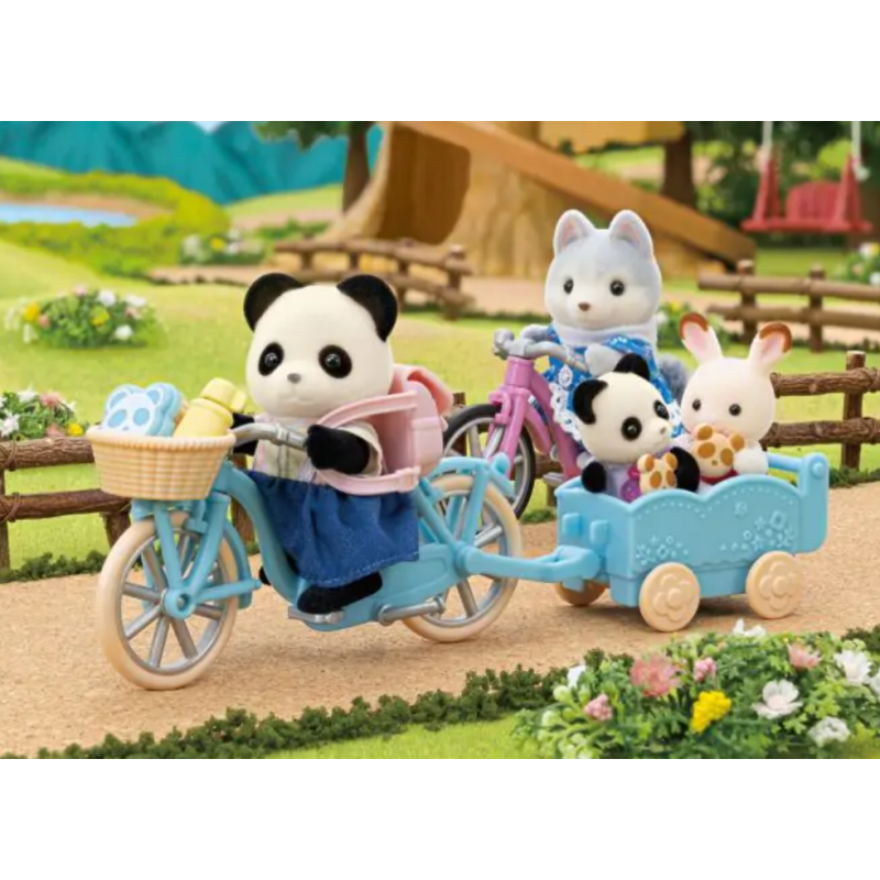 Sylvanian Families Set De Bici Y Skate Panda